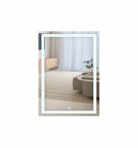 Espelho Retangular Jateado 60x40cm 3 TONS DE LED Botão TOUCH SCREEN e FONTE SLIN Intensidade Ajustável Espelho Retangular Jateado 60x40cm 3 TONS DE LED Botão TOUCH SCREEN e FONTE SLIN Intensidade Ajustável