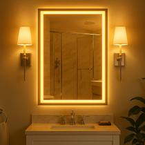 Espelho Retangular Jateado Grande Com Led 60x140cm Lapidado Espelho Retangular Jateado Grande Com Led 60x140cm Lapidado