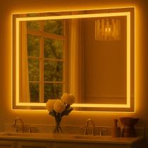 Espelho Retangular Jateado Led 60x150 Cm Corpo Inteiro