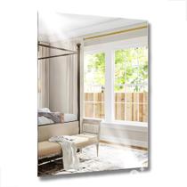 Espelho retangular lapidado 3mm 60x40cm instalação prática envio imediato