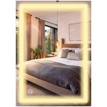Espelho Retangular Led 60x40 Jateado Vertical Horizontal Espelho Retangular Led 60x40 Jateado Vertical Horizontal