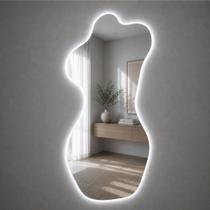 Espelho Retangular LED Frio 100x50cm Duna Zynex Decorativo para Ambientes Modernos Espelho Retangular LED Frio 100x50cm Duna Zynex Decorativo para Ambientes Modernos