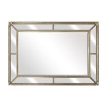 Espelho Retangular Maior Cristal Moldura Prata Luxo