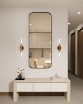 Espelho Retangular Moldura Em Alumínio 170cm x 60cm E14 Grande Corpo Inteiro Preto Espelho Retangular Moldura Em Alumínio 170cm x 60cm E14 Grande Corpo Inteiro Preto