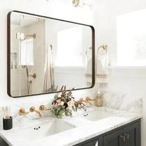 Espelho retro grande moldura retangular 120x60 - moldura de metal em várias cores - Lopazzi