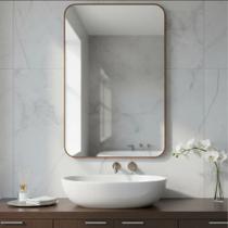 Espelho Retro Moldura Caramelo Borda Canto Arredondado 60x90 LYO Espelho Retro Moldura Caramelo Borda Canto Arredondado 60x90 LYO