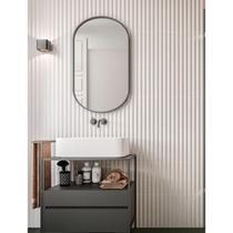 Espelho Retrô Oval C/ Moldura Banheiro Quarto Sala 80x50cm