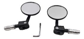 Espelho Retrovisor Cafe Racer Ponta Guidão Lente Convexa