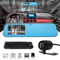 Espelho Retrovisor Câmera De Ré E Frontal 4,3 Full Hd Lcd Espelho Retrovisor Câmera De Ré E Frontal 4,3 Full Hd Lcd