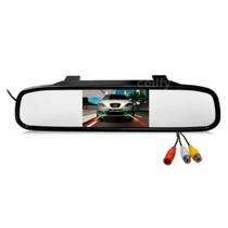 Espelho retrovisor com monitor lcd kp-s107 automotivo para câmera de ré rca 3 vias