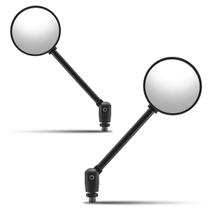 Espelho Retrovisor Cromo Forte Mini Redondo Articulado Universal Honda (Par)