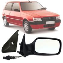 Espelho Retrovisor Direito Lado Passageiro Fiat Uno Fire 2001 2002 2003 2004 2 Portas Com Acabamento Regulagem Interna Manual