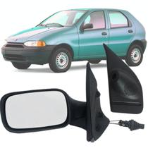 Espelho Retrovisor Esquerdo Motorista Fiat Palio Weekend Siena 96 97 98 99 2000 de 4 Portas com Acabamento e Regulagem Interna Manual