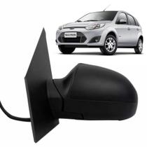 Espelho Retrovisor Externo Controle Manual com Capa Preto Liso Ford Fiesta Hatch e Sedan 2002 até 2014