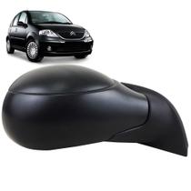 Espelho Retrovisor Externo Preto Texturizado Controle Manual Citroen C3 2003 até 2012