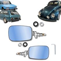 Espelho Retrovisor Fusca Mexicano Braço Curto Convexo Azul Espelho Retrovisor Fusca Mexicano Braço Curto Convexo Azul