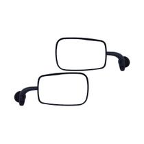 Espelho Retrovisor Fusca Mexicano Preto Lente Prata Metal