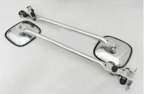 Espelho Retrovisor Jeep/ Rural/ F-75 - Cromado Quadrado Par Espelho Retrovisor Jeep/ Rural/ F-75 - Cromado Quadrado Par