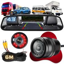 Espelho Retrovisor Lcd 4.3 Pol. E Câmera Infra Visão Noturna