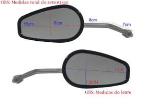 Espelho retrovisor Mod.Harley Vulcan 750 cromado convexo