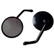 Espelho Retrovisor Owl Redondo Mini Preto (Par)