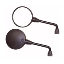 Espelho Retrovisor Para Moto Mini Redondo Sport Honda Haste Preta