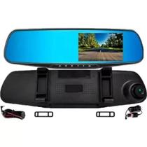 Espelho Retrovisor Tela Lcd 4.3 Câmera de ré e Frontal Gravador DVR