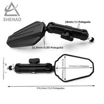 Espelho Retrovisor Universal Ajustável Para Motocicleta, Refletor De Ângulo Lateral Dobrável Espelho Retrovisor Universal Ajustável Para Motocicleta, Refletor De Ângulo Lateral Dobrável