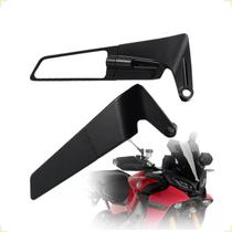 Espelho Retrovisor Universal Asa De Vento Giratória Moto MT 06 Tracer 2016 2017 2018 2019 2020