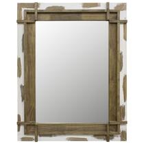 Espelho Rústico Decorativo com Moldura Raspada 62cm x 82cm Decore Pronto