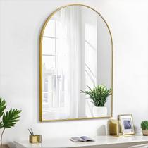 Espelho SCWF-GZ Arch 91x61cm Moldura de metal dourado montada na parede