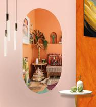 Espelho Sem Moldura Oval Moderno 75x43 cm