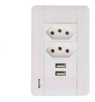 Espelho Tomada Usb De Parede Carregador Celular