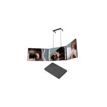 Espelho triplo para barbearia autocortante de três lados Espelho triplo para barbearia autocortante de três lados