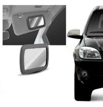 Espelho Universal Para Quebra Sol Cinza Retangular Fita Dupla Face