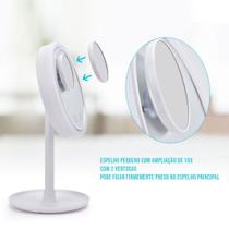 Espelho Ventilador Led Dobrável De Aumento 5x Para Make - Online