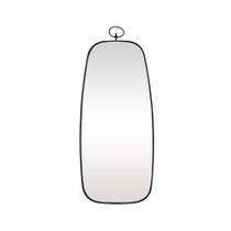 Espelho Vertical Moldura Preta c Argola Decorativo Luxo