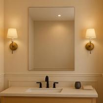 Espelho Vildrex Florença 70x50cm Design Moderno Para Banheiro Lavabo Quarto Lapidado Luxo