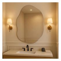 Espelho Vildrex Roma 70x50cm Design Moderno Lapidado Luxo