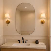 Espelho Vildrex Veneza 70x50cm Design Moderno Para Banheiro Lavabo Quarto Lapidado Luxo