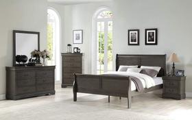 Espelho Yardlio Louis Philippe Cinza Escuro Madeira 91x3x97 cm