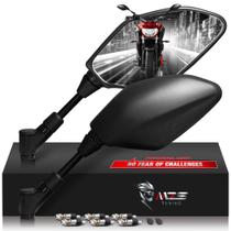 Espelhos de motocicleta MZS Rear View Side Black Universal 8MM 10MM