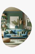 Espelhos Orgânico Sem Moldura Moderno 85x64 cm