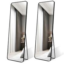 Espelhos Retangulares 147x37 cm com Moldura Alumínio Slim Kit 2 Peças para Ambientes Sofisticados