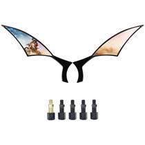 Espelhos retrovisores de motocicleta nifeida Black Blade para Harley