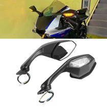 Espelhos Retrovisores LED Para Motocicleta Yamaha YZF R1 R6 Com Sinalizador 15-24 17-22 Espelhos Retrovisores LED Para Motocicleta Yamaha YZF R1 R6 Com Sinalizador 15-24 17-22