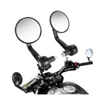 Espelhos Retrovisores Redondos De Alumínio De 7/8'' Para Motocicletas, Espelhos Laterais Para
