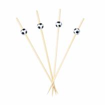 Espetinho Bolinha De Futebol Decoração De Pratos Espeto Palito Decorado para Lanche Hambúrgue Porções Salgados Doces e Drinks