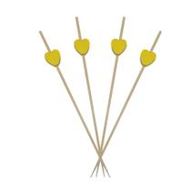 Espetinho Coração Amarelo Decoração Petiscos Festa Buffet