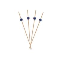 Espetinho Palito Bolinha Azul Bambu Grande Decoração 200 Un Espetinho Palito Bolinha Azul Bambu Grande Decoração 200 Un
